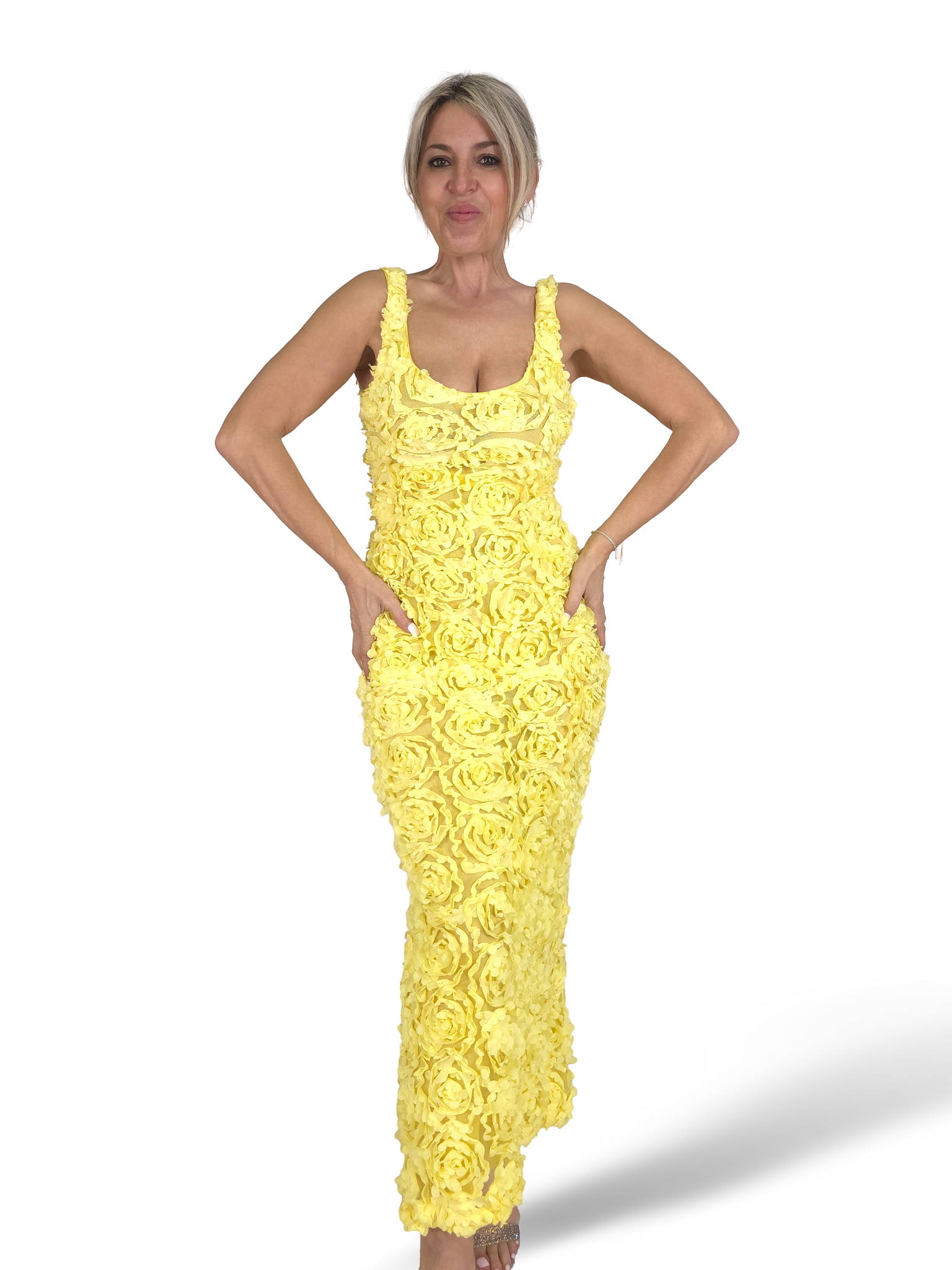 VESTIDO FLORES 3D JOT