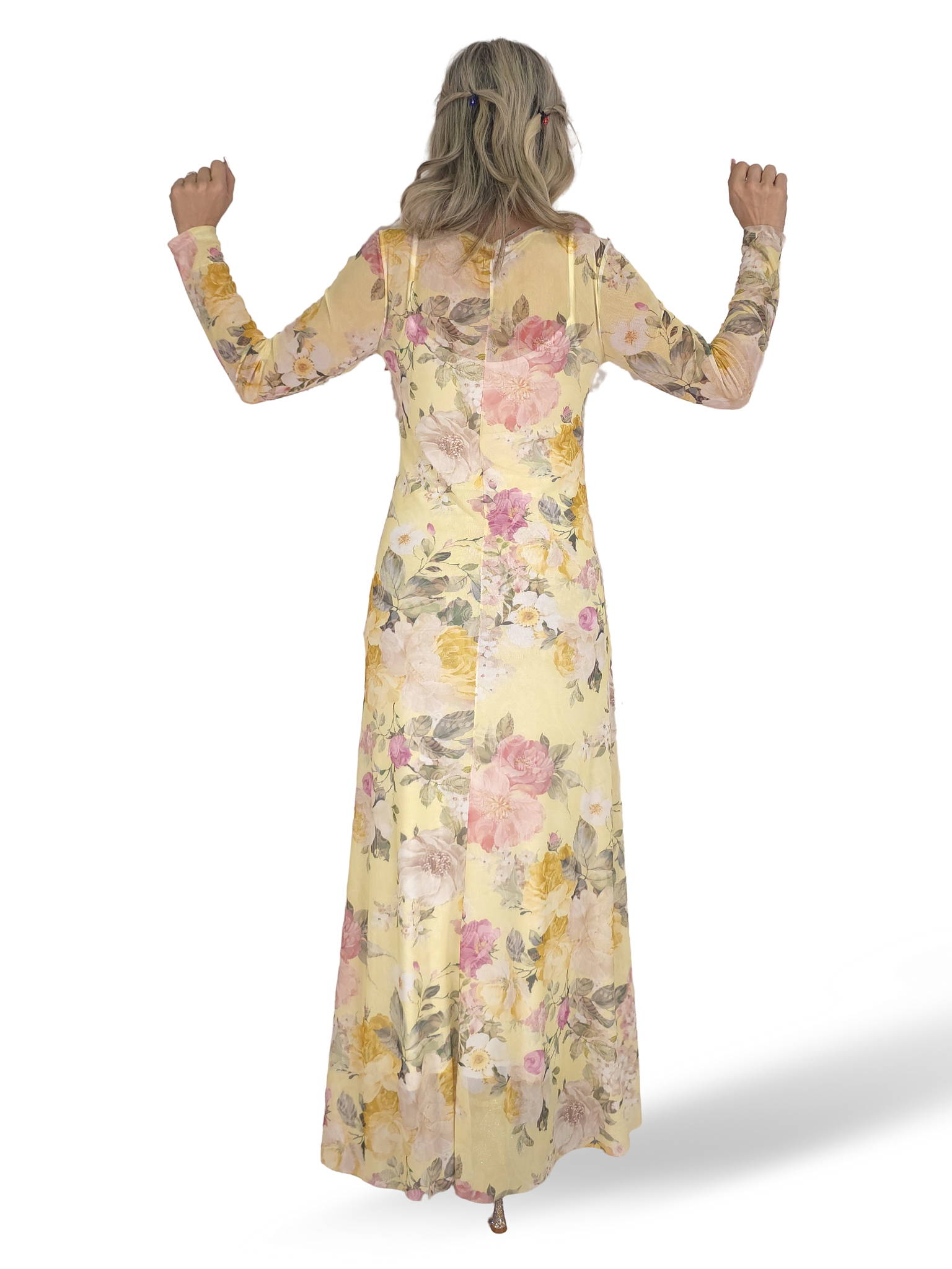 VESTIDO FLORAL DE TULE