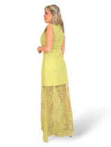 CONJUNTO VESTIDO BLAZER COMBINADO BORDADO TUL