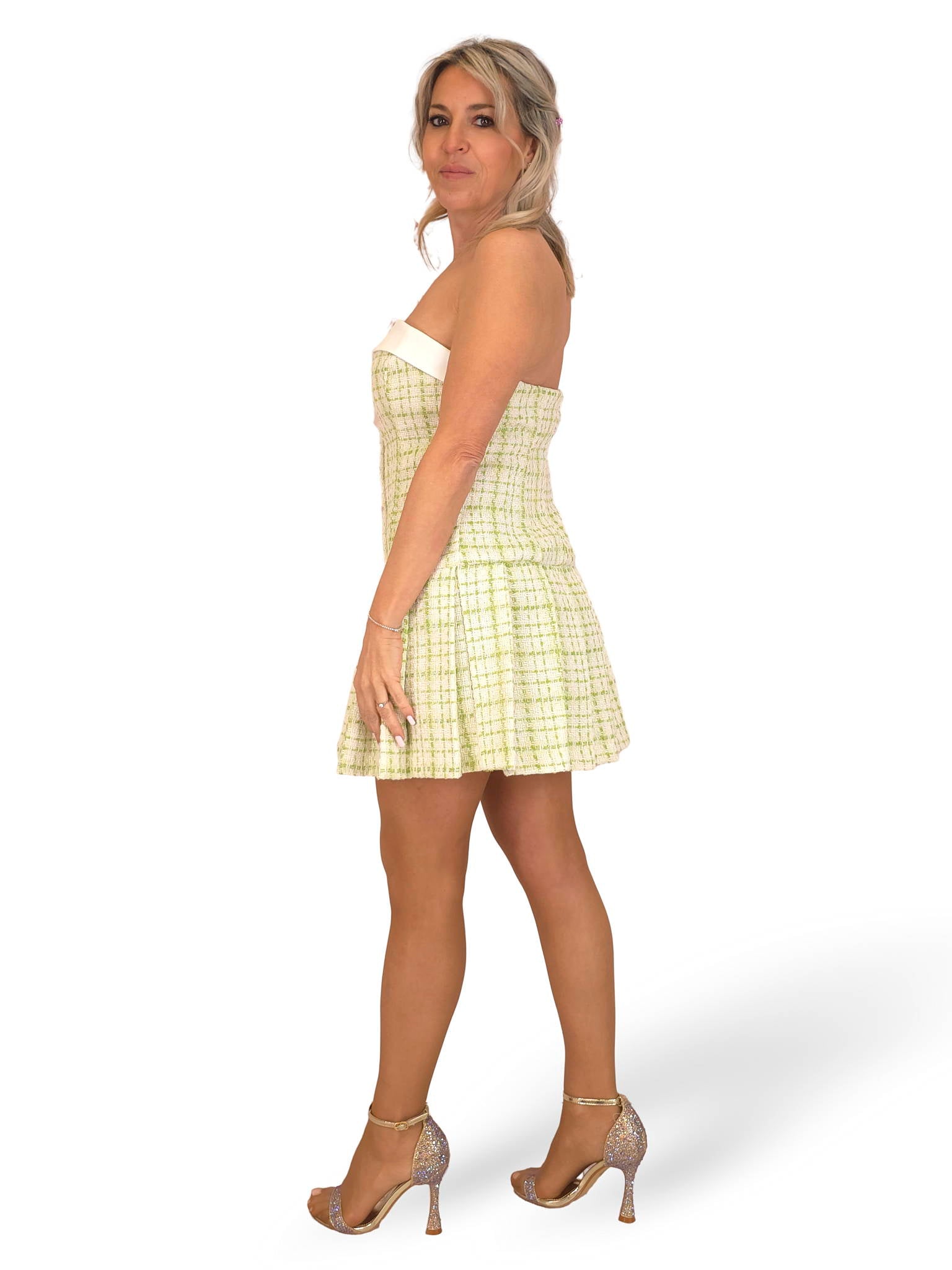 VESTIDO TOMARA-CALÇA DE TWEED