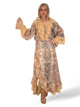 CONJUNTO LINO ESTAMPADO ENCAJE