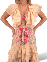 VESTIDO LARGO ASIMETRICO DIAMOND MELOCOTON JOT