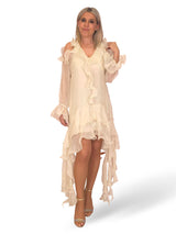 VESTIDO GOLDEN PARIS TUL VOLANTES JOT