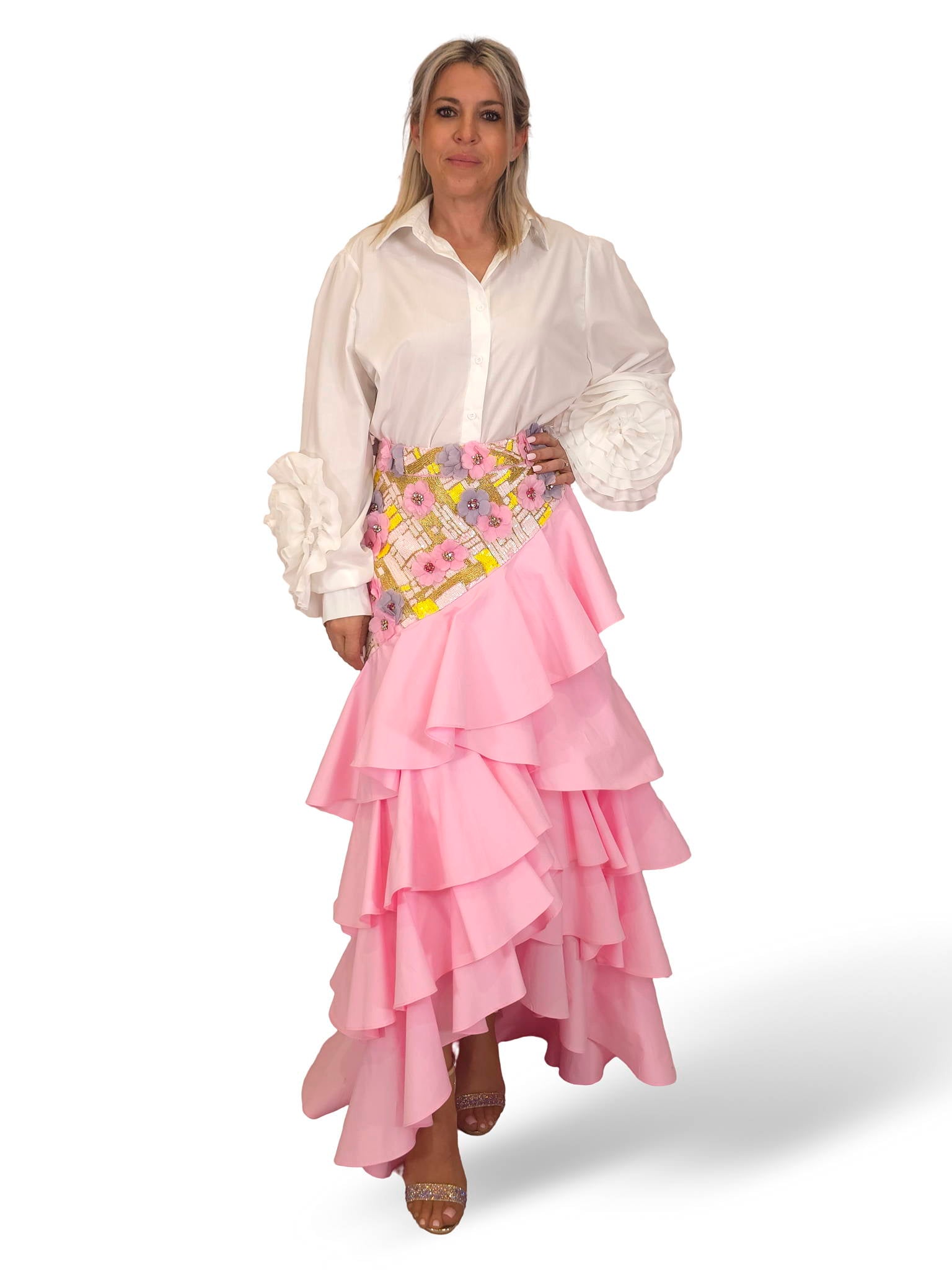 CAMISA MANGAS FLOR