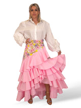 CAMISA MANGAS FLOR