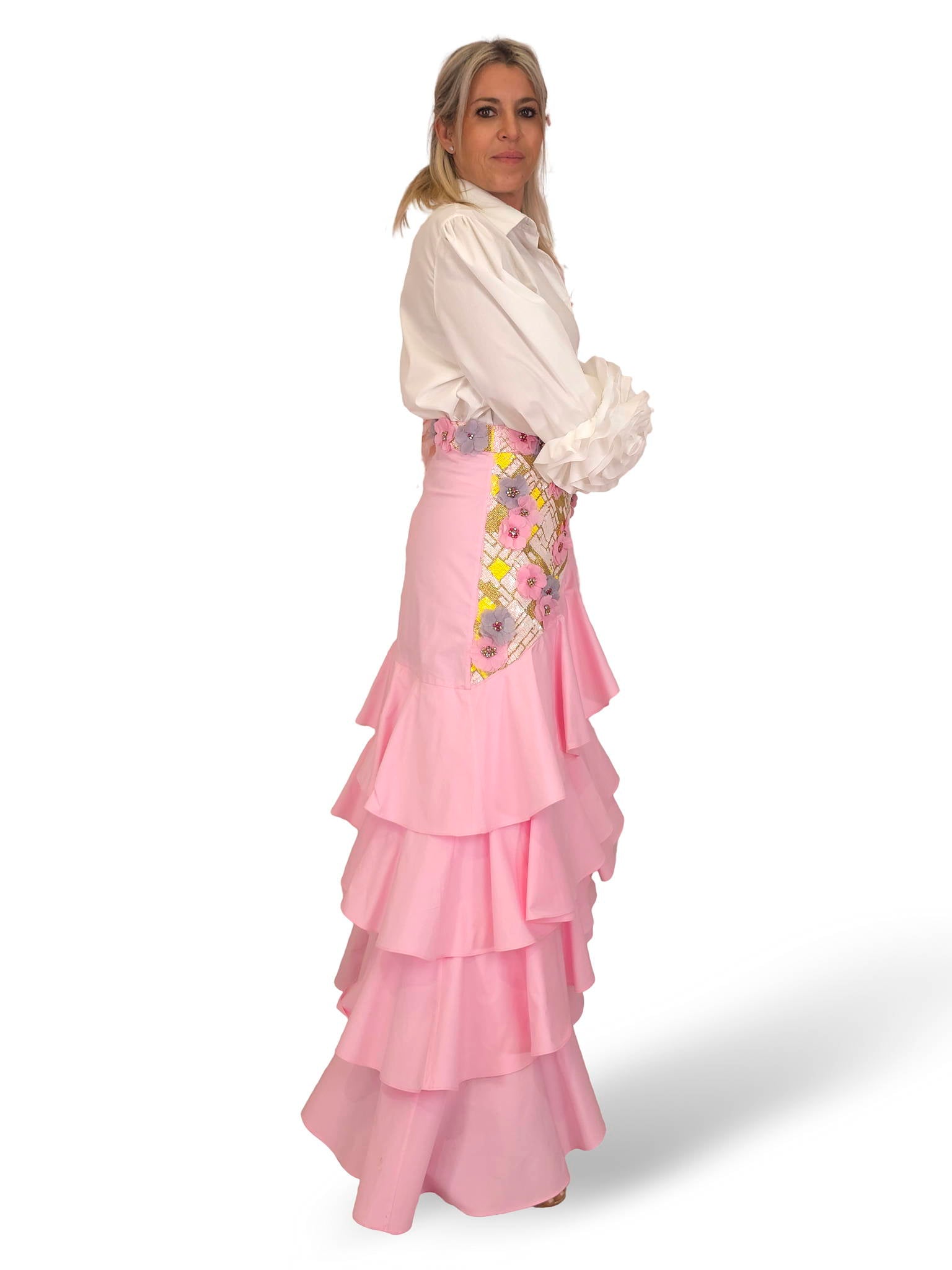 CAMISA MANGAS FLOR