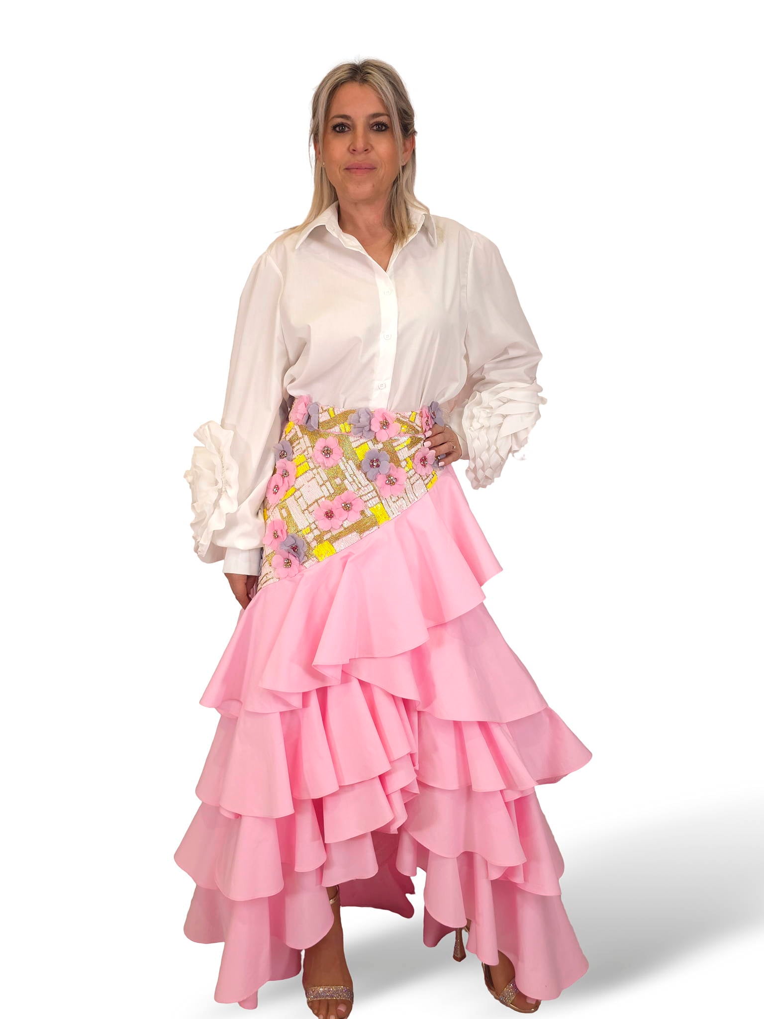 CAMISA MANGAS FLOR