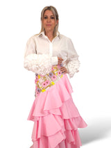 CAMISA MANGAS FLOR