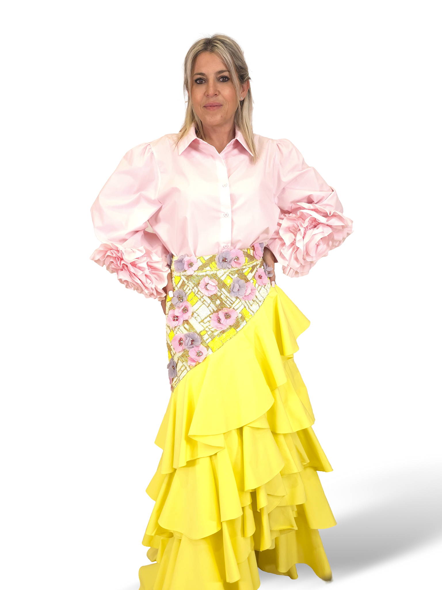 CAMISA MANGAS FLOR