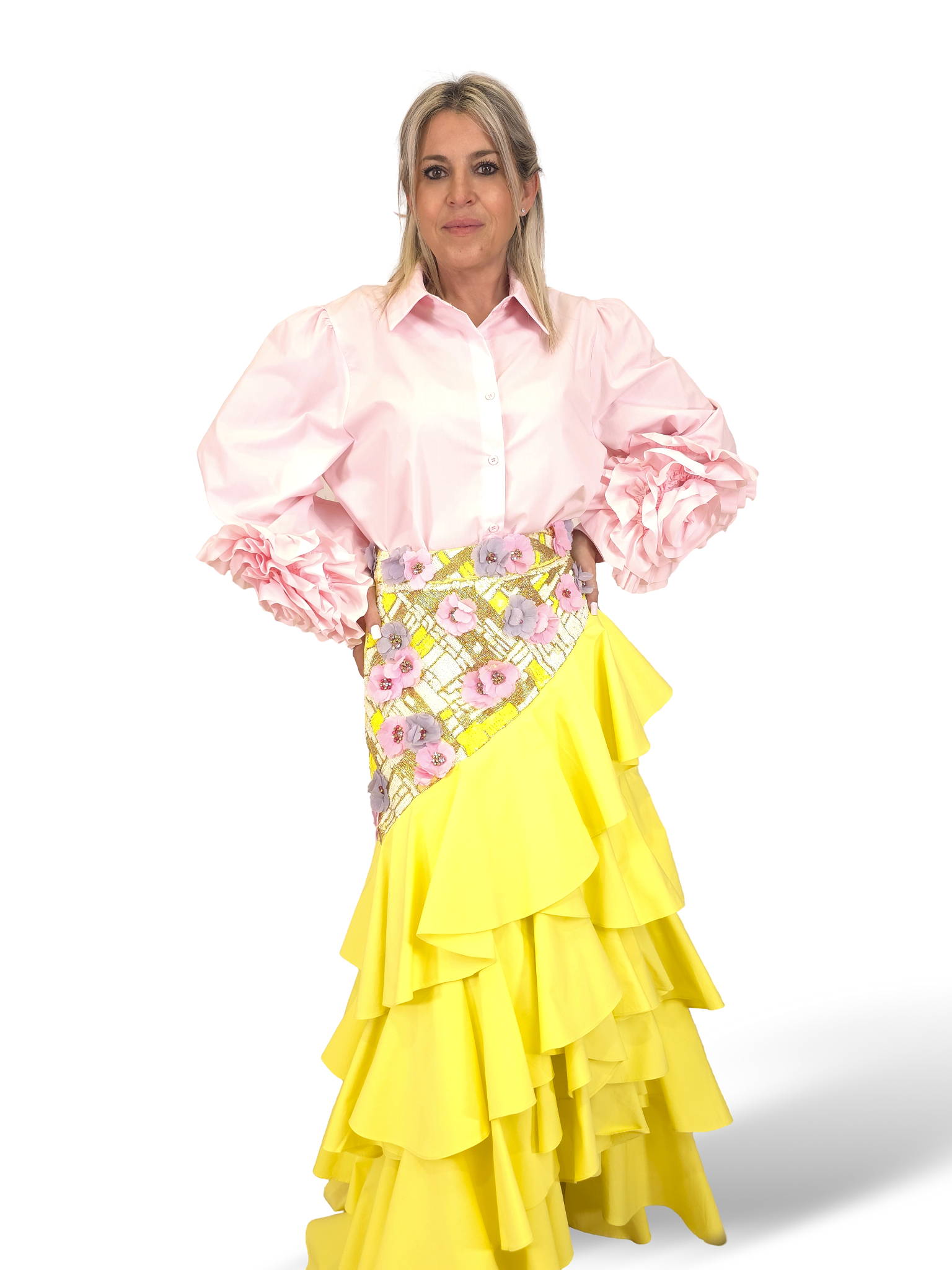 CAMISA MANGAS FLOR