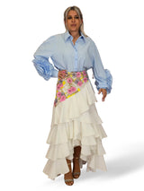 CAMISA MANGAS FLOR