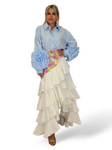 CAMISA MANGAS FLOR