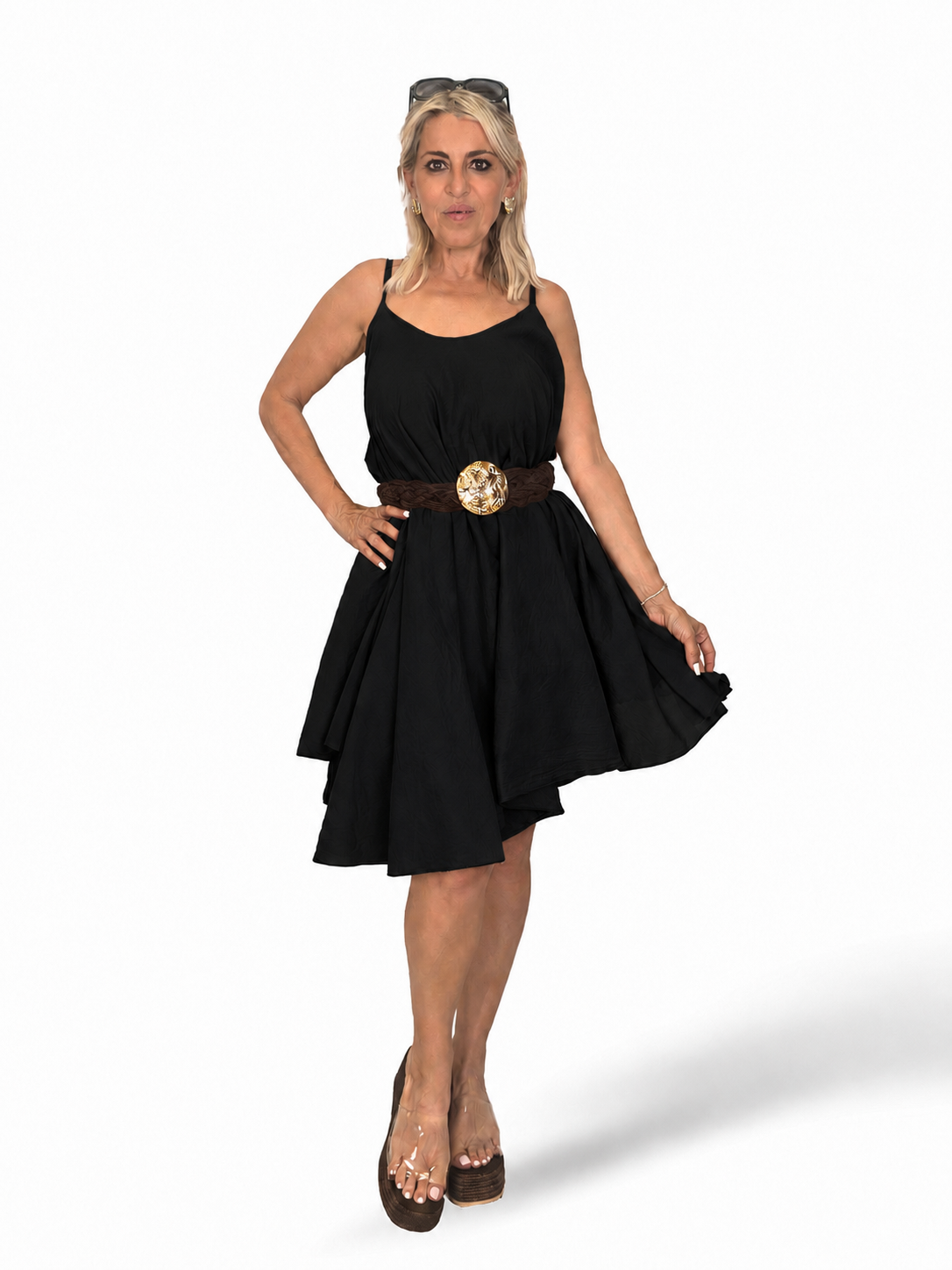 VESTIDO ASIMETRICO GASA BOAL JOT