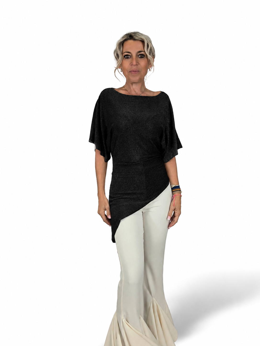 TOP ASIMMETRICO IN LUREX