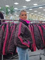 DOUDOUNE RÉVERSIBLE JOT ROSE FLUOR