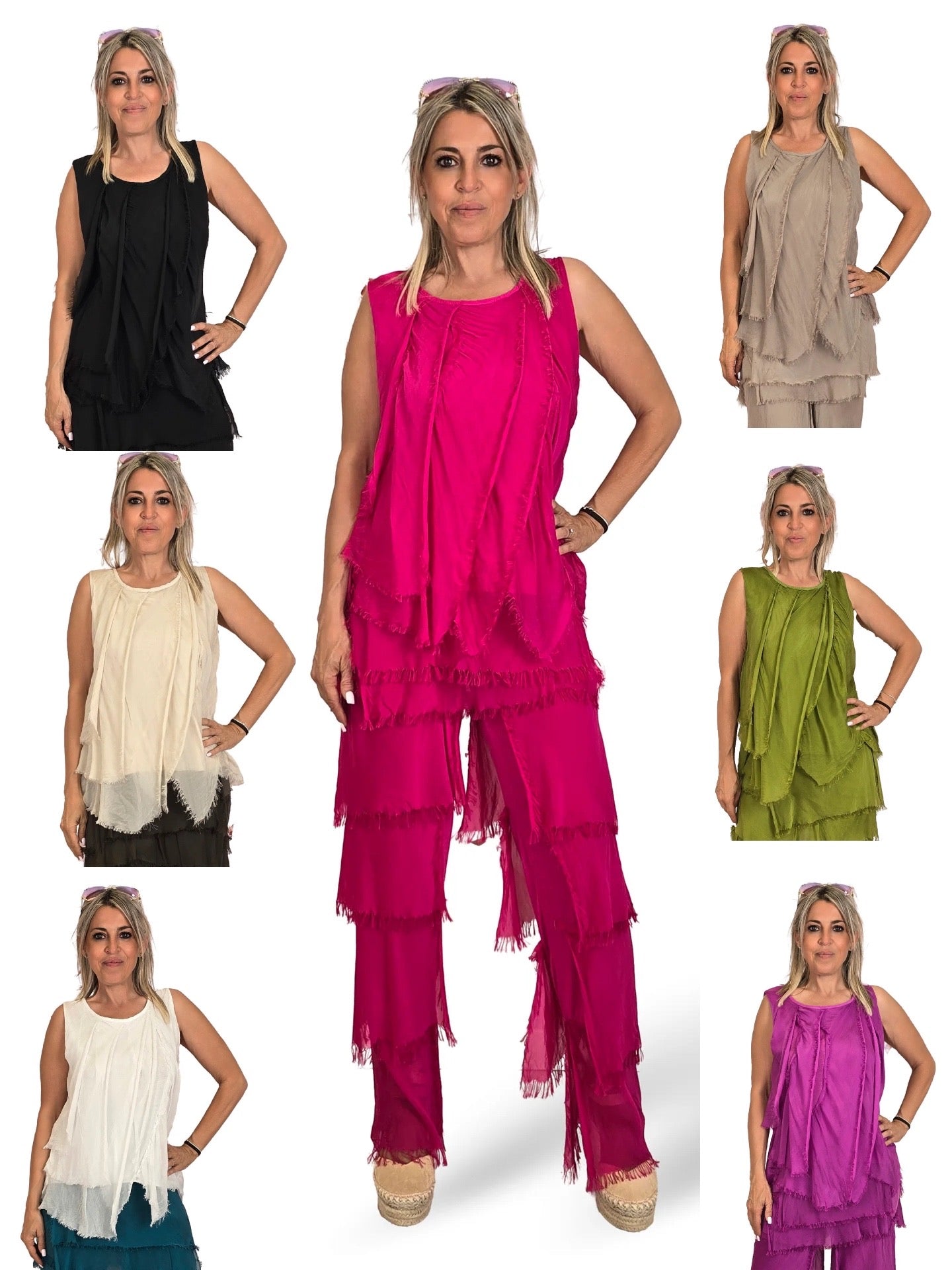 TOP GASA CAPAS DESHILACHADO