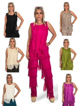 TOP GASA CAPAS DESHILACHADO