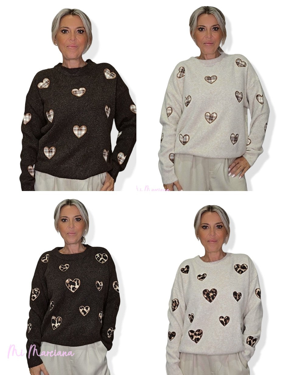 JERSEY HEARTS PRINT JOT