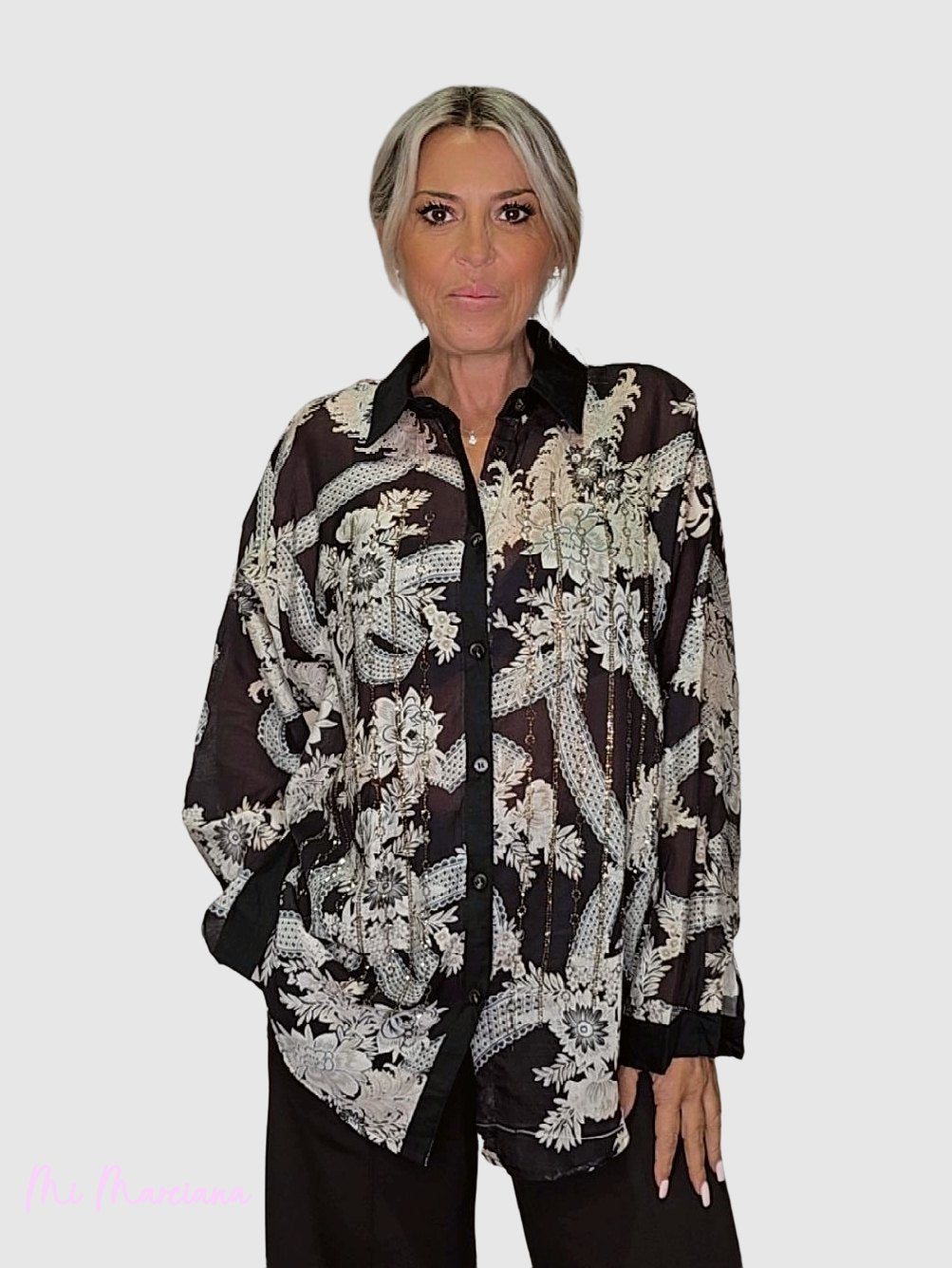 CAMISOLA ESTAMPADA FLORES STRASS JOT