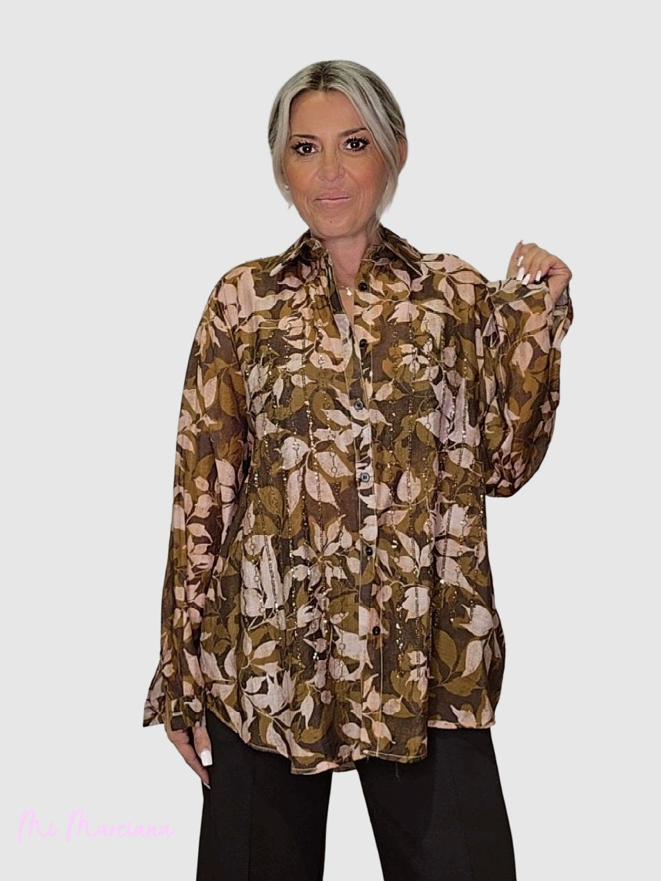 CAMISOLA ESTAMPADA FLORES STRASS JOT