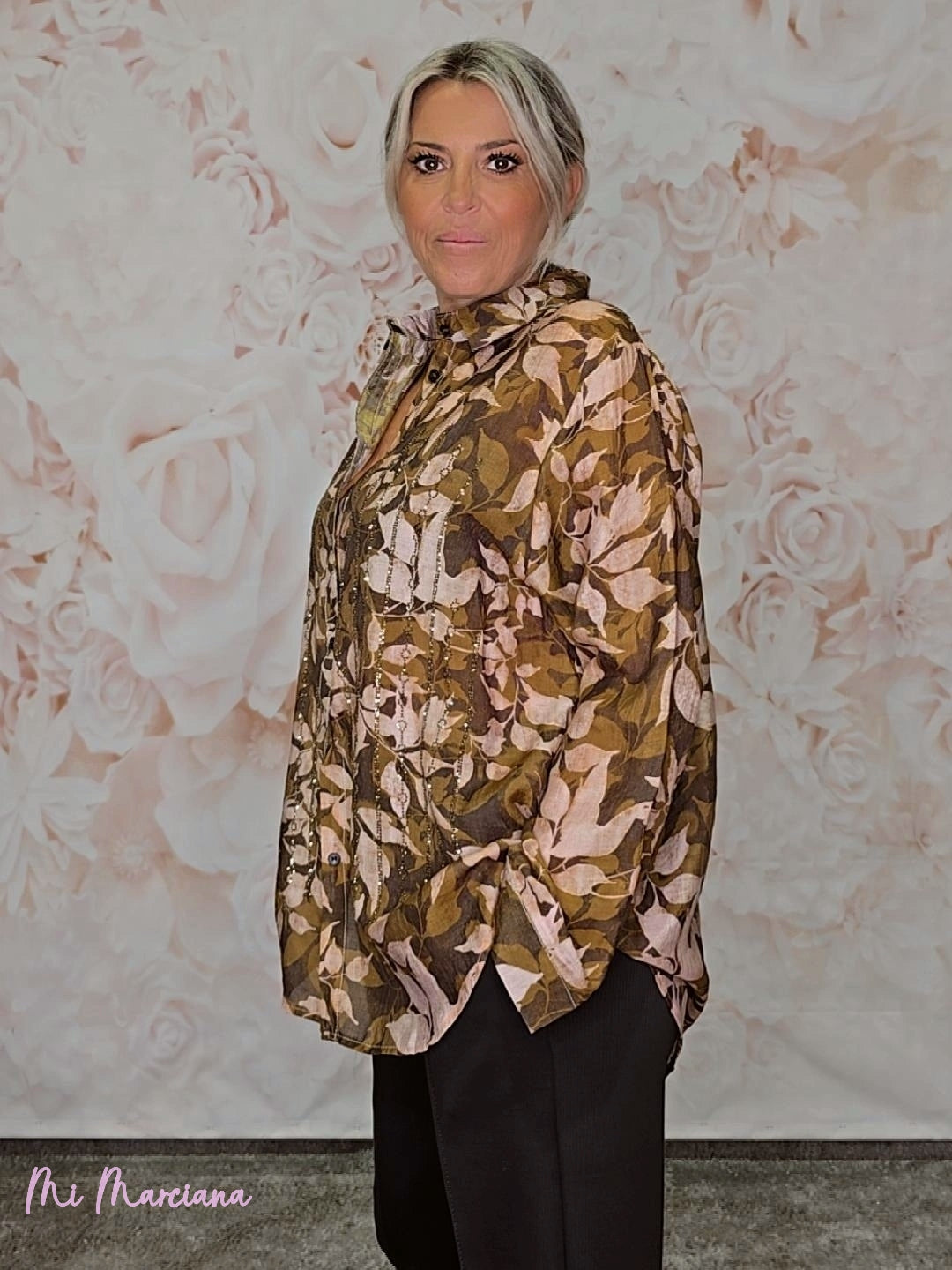 CAMISOLA ESTAMPADA FLORES STRASS JOT