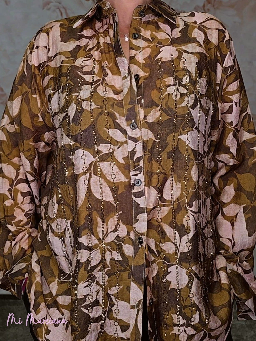 CAMISOLA ESTAMPADA FLORES STRASS JOT