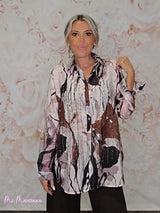 CAMISA ESTAMPADA  FLORES STRASS JOT