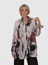 CAMISA ESTAMPADA  FLORES STRASS JOT