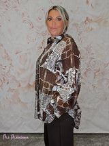 CAMISA ESTAMPADA  GEOMETRICA STRASS JOT