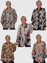 CAMISA ESTAMPADA  FLORES STRASS JOT