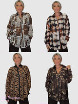 CAMISA ESTAMPADA  GEOMETRICA STRASS JOT