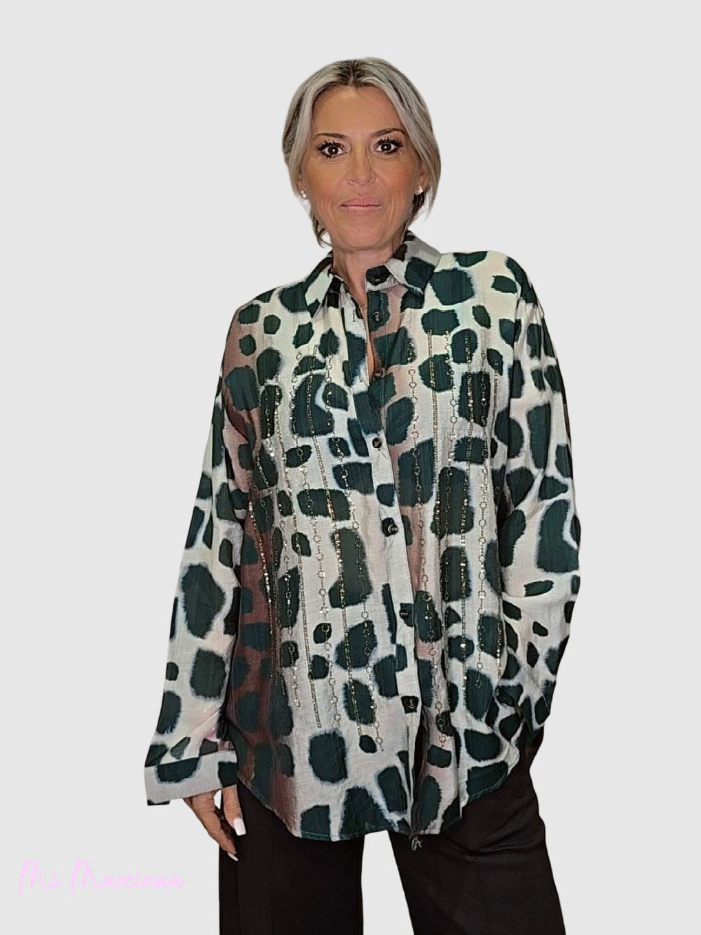 CAMISOLA ESTAMPADA ANIMAL PRINT STRASS JOT
