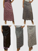 FALDA MIDI ENCAJE JOT