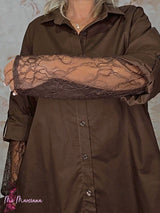 CAMISA MANGAS ENCAJE JOT