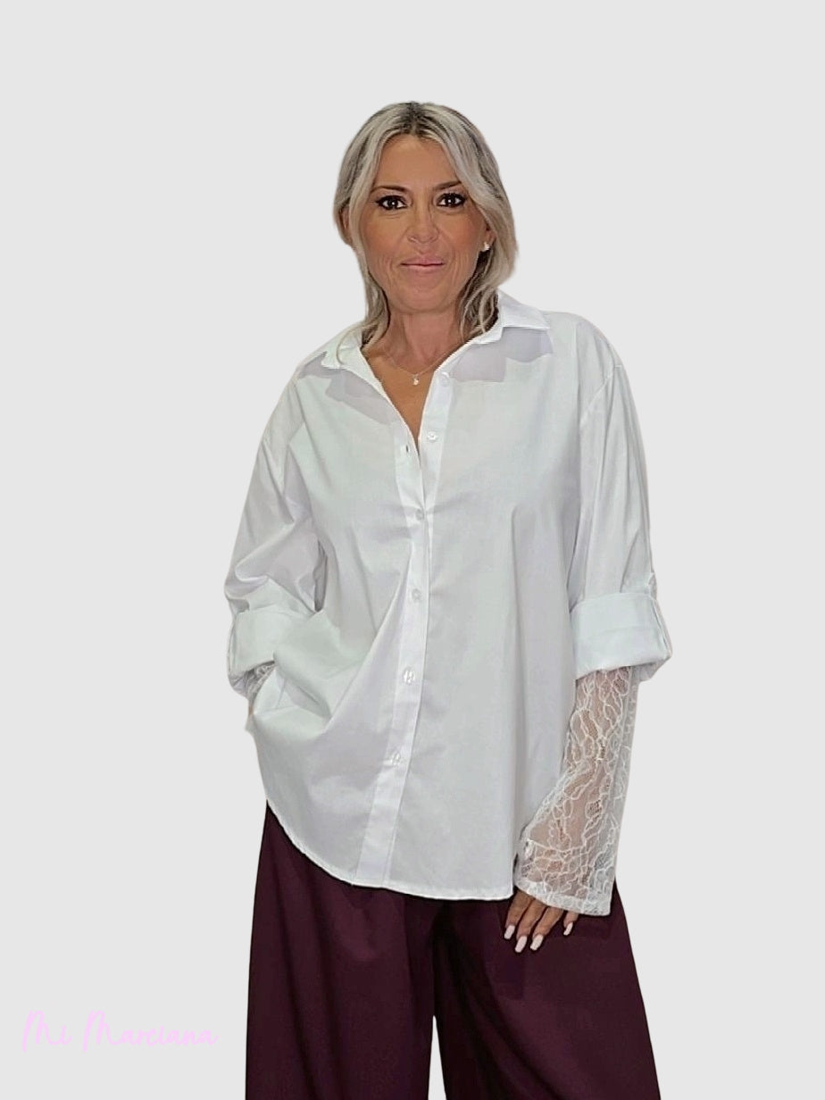 CAMISA MANGAS ENCAJE JOT