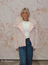 CASACO COMBINADO DE PELE E COURO SINTÉTICO