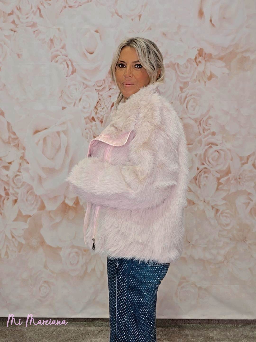 CHAQUETA PELO COMBINADA POLIPIEL