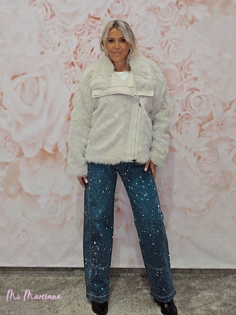 CHAQUETA PELO COMBINADA POLIPIEL