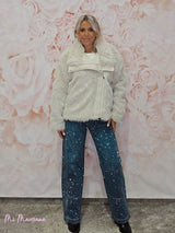 CHAQUETA PELO COMBINADA POLIPIEL