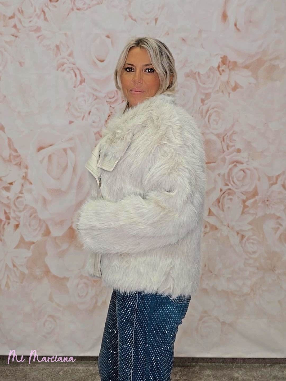 CHAQUETA PELO COMBINADA POLIPIEL