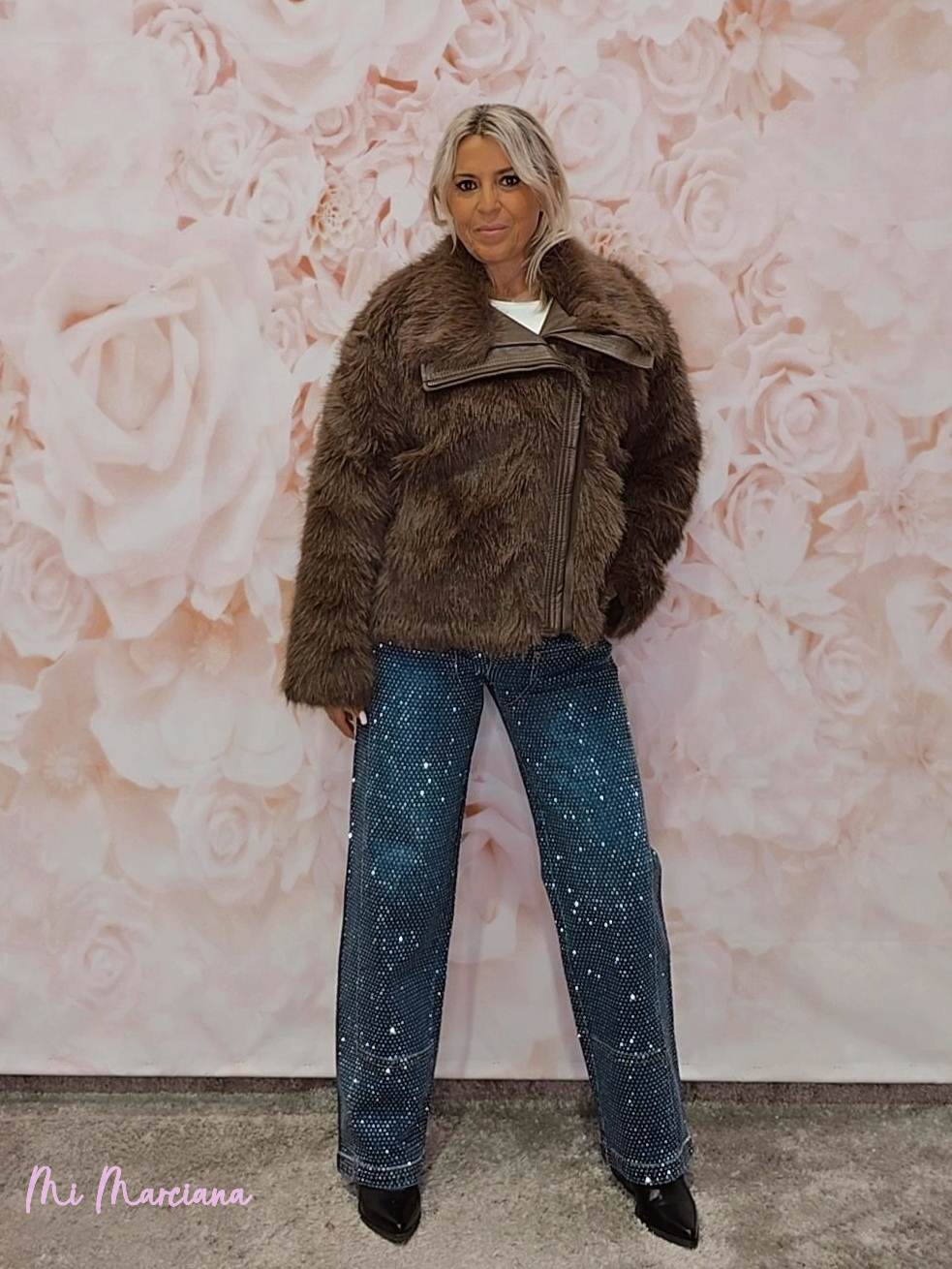 CHAQUETA PELO COMBINADA POLIPIEL