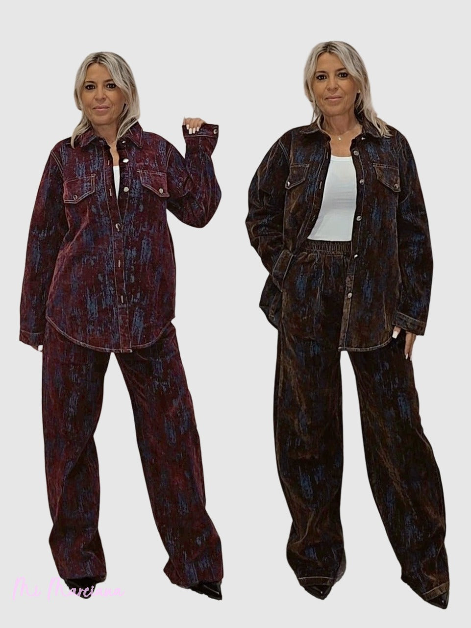 CONJUNTO SOBRECAMISA Y PANTALÓN FLOCADO JOT