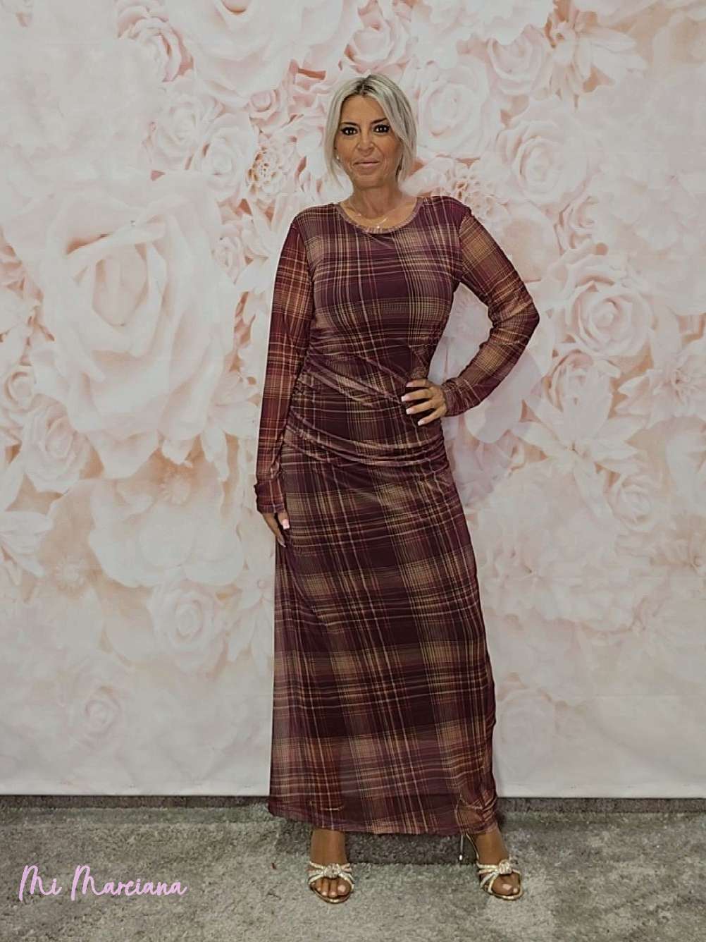 ABITO IN TULLE A SCACCHI