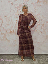 ABITO IN TULLE A SCACCHI