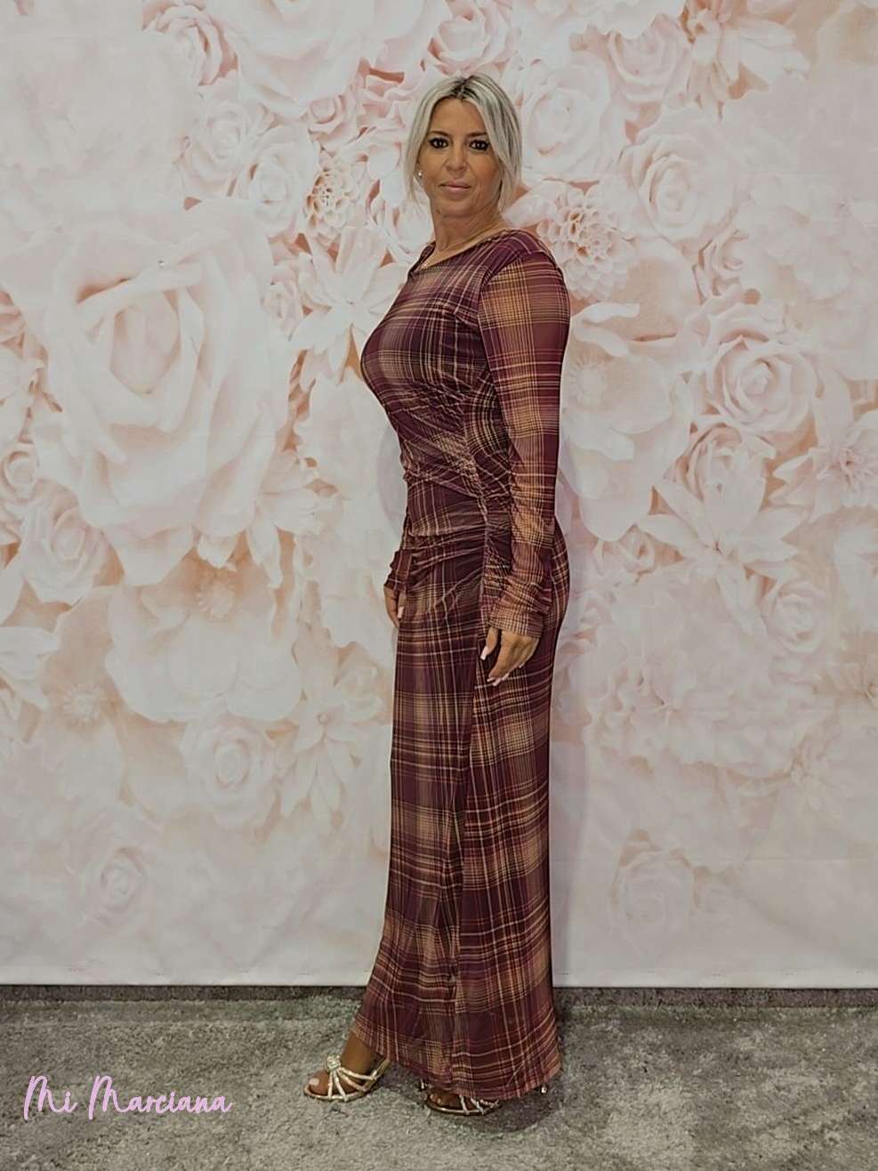 ABITO IN TULLE A SCACCHI