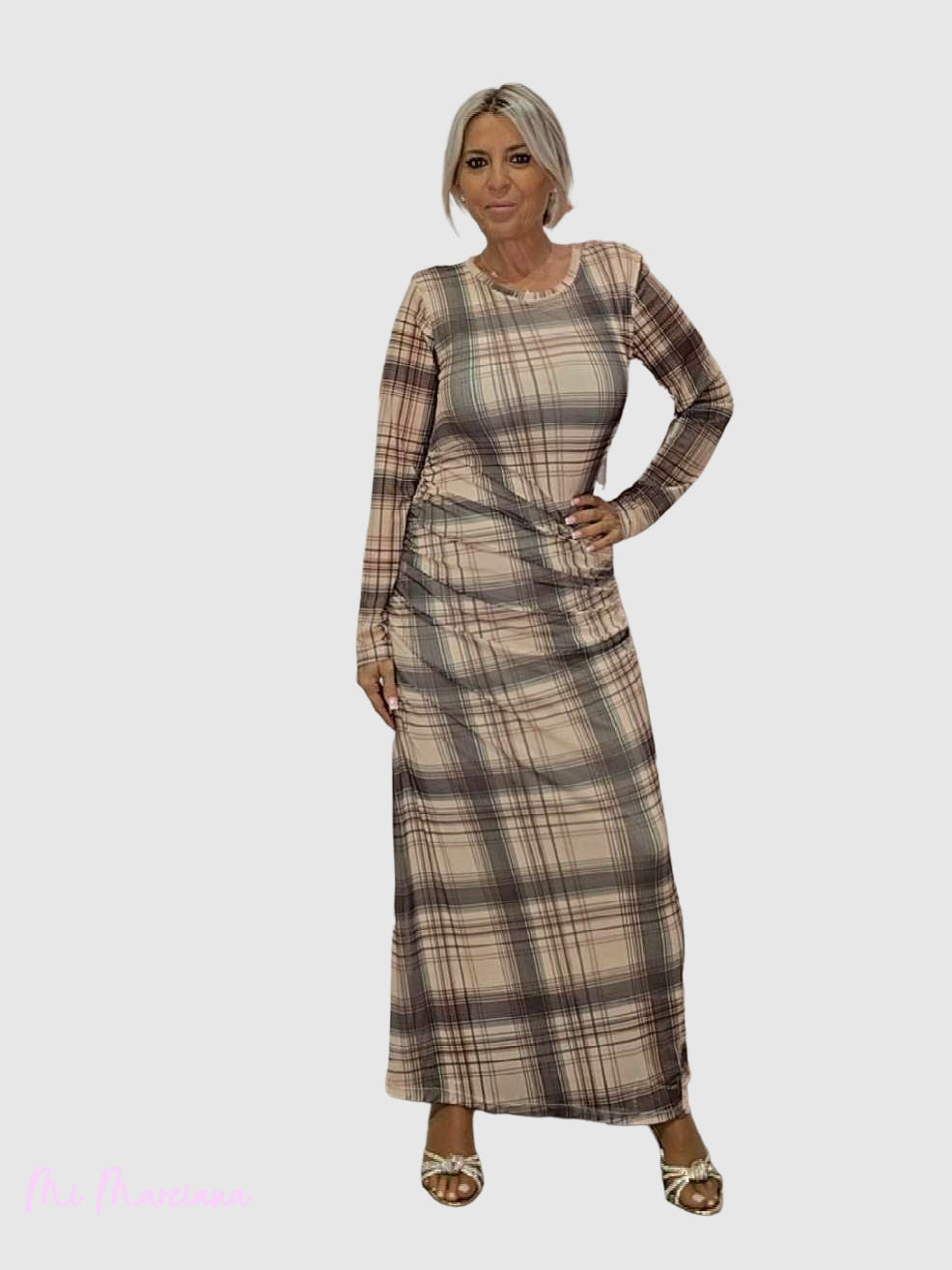 ABITO IN TULLE A SCACCHI