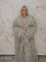 CASACO DE PELE DUPLA LAMA TAUPE LUMINA