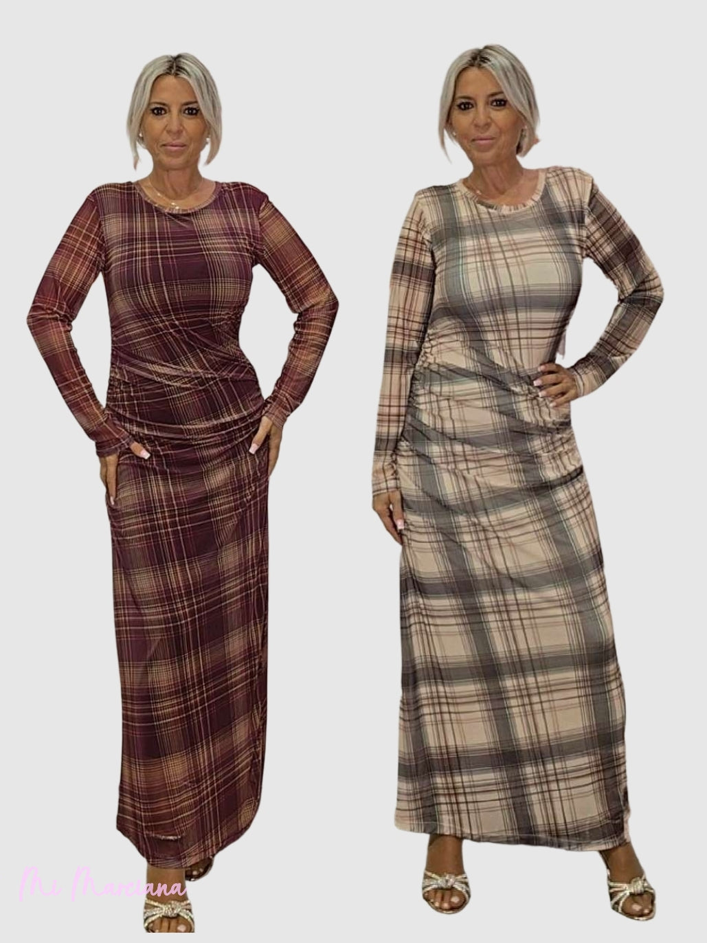 ABITO IN TULLE A SCACCHI