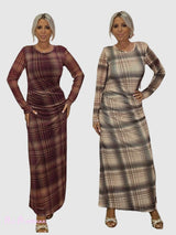 ABITO IN TULLE A SCACCHI