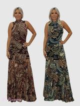Vestido de tule com estampado de codornizes